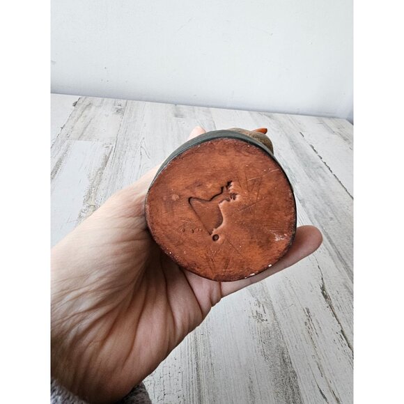 Vintage terracotta shabby chic rooster chicken folk art country decor porcelain? - Picture 7 of 7